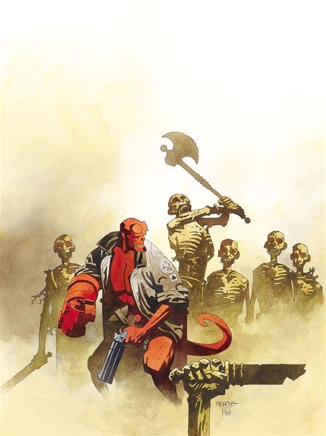 Some Watercolor Painted Covers Mike Mignola Did For The Hellboy Prose