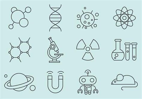 Science Line Icons 116008 Vector Art At Vecteezy