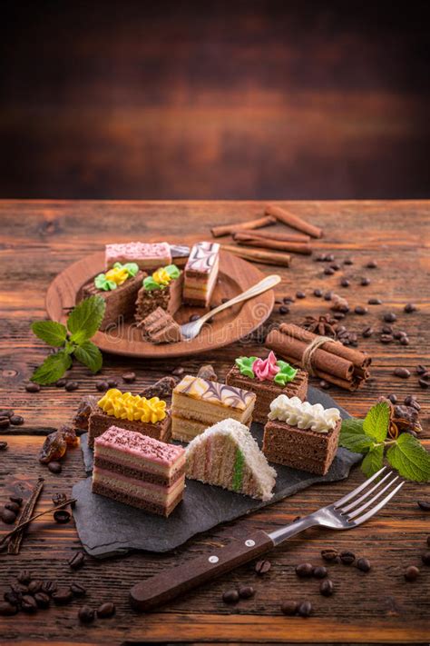 Mini Cakes Stock Image Image Of Cream Variety Delicious 71123545