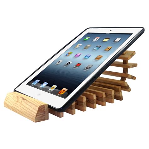 Natural Wood Tablet Stand Woodbox