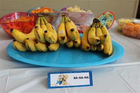 Minion Snacks Minion Snacks Minions Banana Decorations Fruit Party