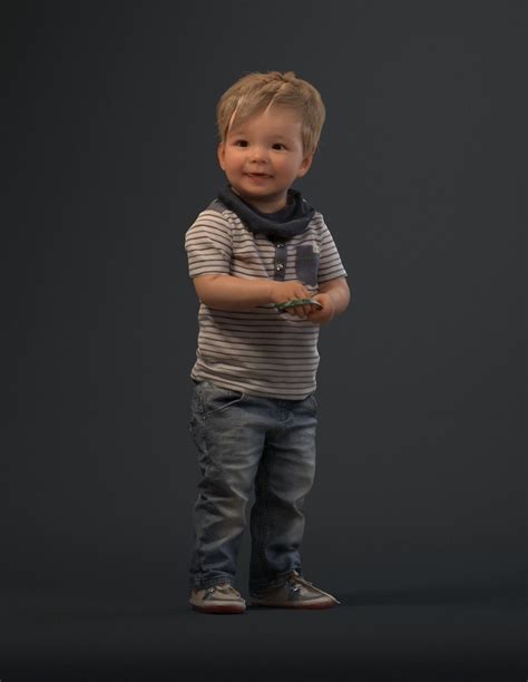 Curious boy in nursery room. 00022Pepijn006 Cute Toddler Boy 3D Model 3D Model MAX OBJ ...