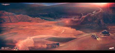 Artstation Desert Planet Environment Concept Art