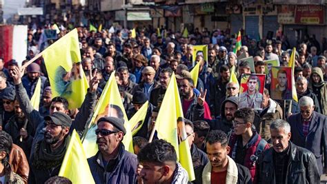 Thousands Protest Turkish Strikes On Kurdish Groups In Syria