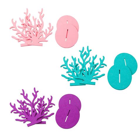 Buy Pcs Mermaid Party Decoration DIY Felt Table Centerpiece Under The Sea Baby Shower Babe