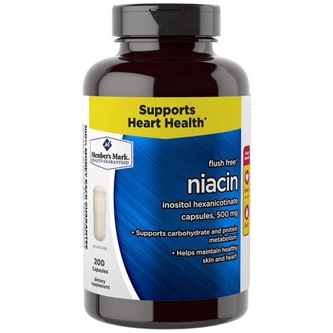 500 mg Niacin Dietary Supplement (200 ct.) - Walmart.com - Walmart.com