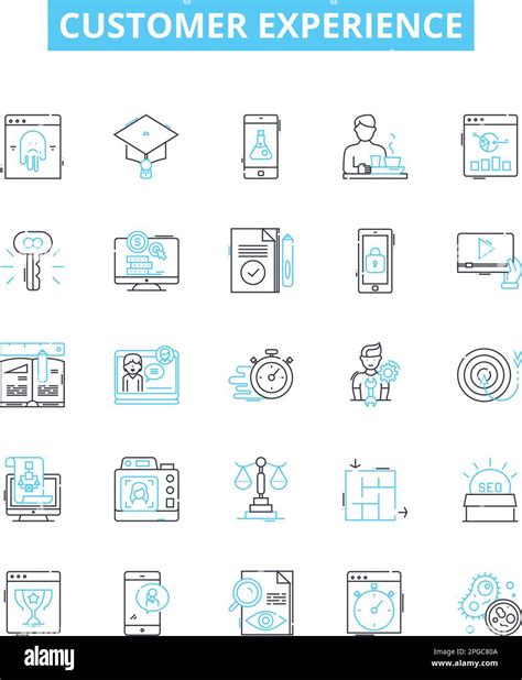 Customer Experience Vector Line Icons Set Customers Experience