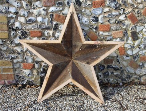 Large Wooden Star In Decorative
