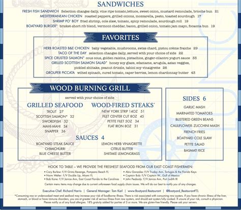 Boatyard Fort Lauderdale, FL Menu (Updated: July 2024)