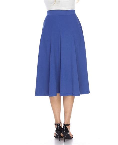 White Mark Flared Midi Skirt With Pockets And Reviews Skirts Women