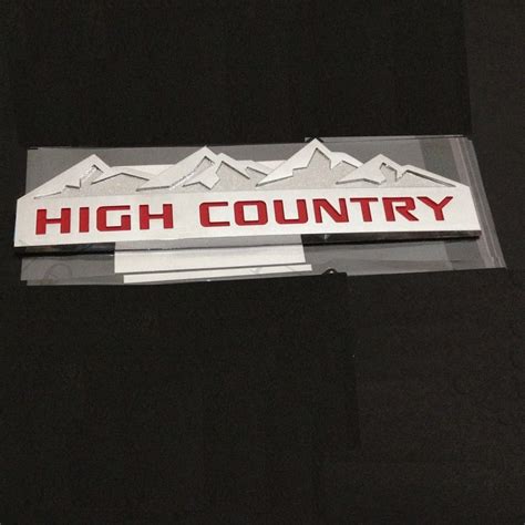 Yoaoo 1x Genuine Chrome High Country Emblem Badges Door Tailgate 3d