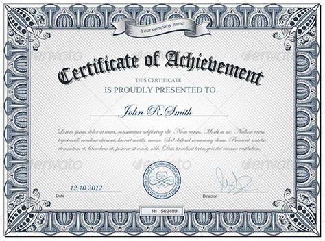 Detailed Certificate Graphicriver Vector Illustration Of Detailed