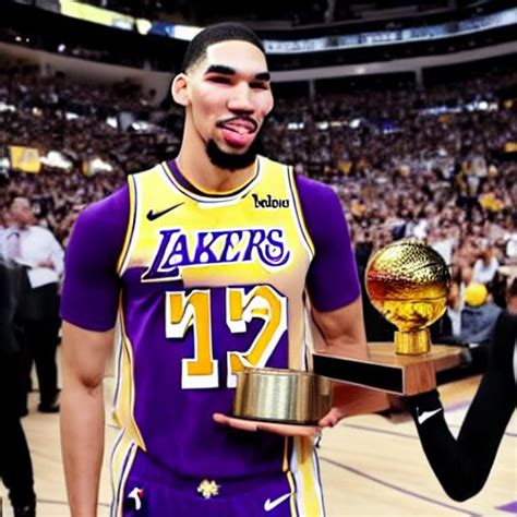 Lexica Photograph Of Jayson Tatum In Los Angeles Lakers Jersey