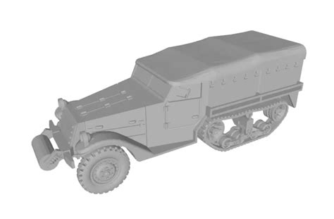 Us M3 Half Track Armored Personnel Carrier 3d Printing Model Threeding