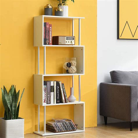 cherry tree furniture flam bookcase shelving unit display shelf white
