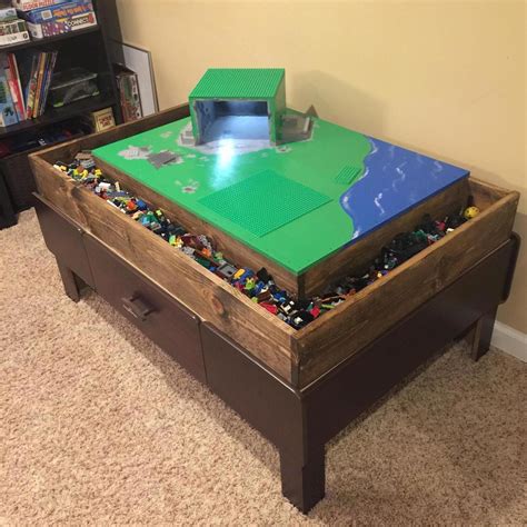 Train Table To Lego Table Conversion Woodworkingtable Lego Table Diy
