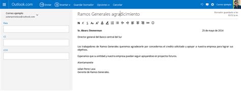 Escribir Un Correo Formal En Outlook Correo Iniciar Sesión