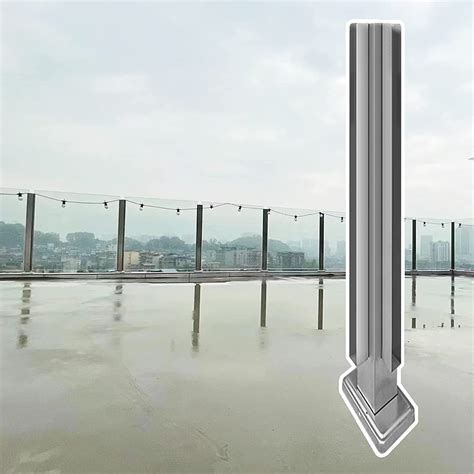 Lvlong Outdoor Deck Glass Railing Post Kit Silver Indoor Balcony Patio Glass