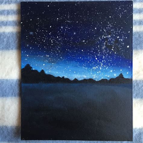 Night Sky Acrylic Canvas How Art You Pinterest Night Sky And