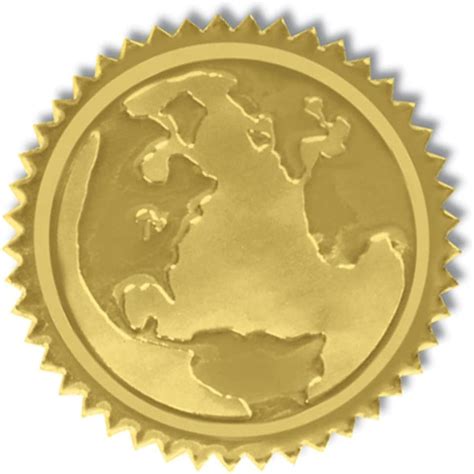 Paperdirect Deluxe Embossed Globe Gold Foil Certificate