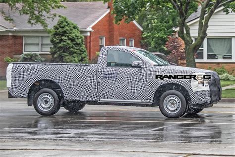 First Look 2023 Ford Ranger Single Cab Spied In Lhd Riding On Steelies