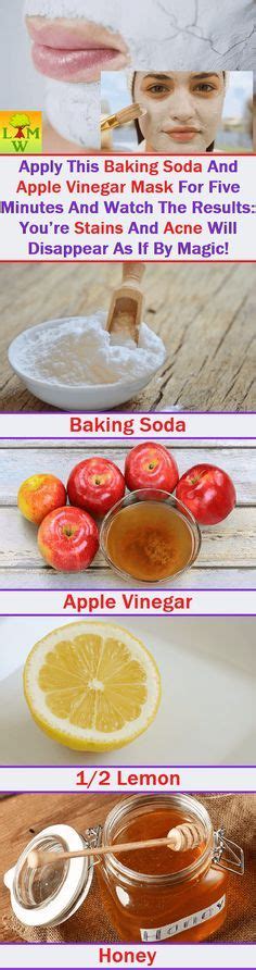 Diy Mask For Acne Apply This Baking Soda And Apple Vinegar Mask For 5