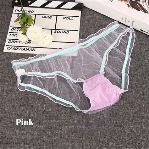 Pc Women Panties Ultra Thin Mesh Seamless Transparent Sexy Soft Briefs Bow Underwear Summer