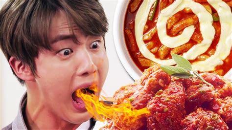 Bts Try To Eat Spicy Foods Challenge Youtube