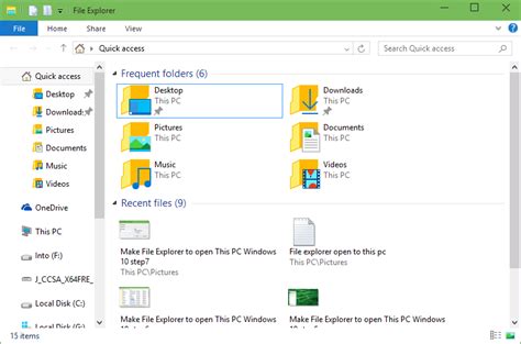 How To Make File Explorer Open This Pc By Default In