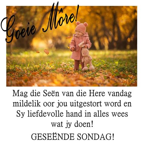 Goeie Môre Mag Die Seën Van Die Here Vandag Mildelik Oor Jou