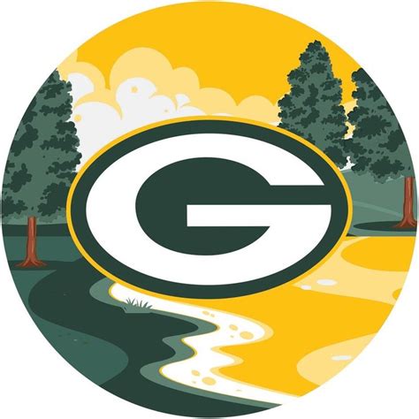 Green Bay Packers 12 Landscape Circle Sign Green Bay Packers Logo
