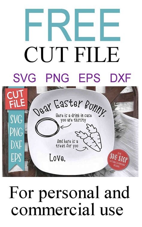 FREE SVG - Easter Bunny Plate in 2020 | Easter bunny plate, Bunny