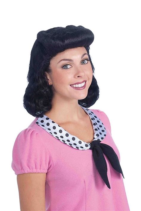 40s Lucy Lady Pin Up Pinup Girl Wavy Wig Hair Adult Costume Accessory