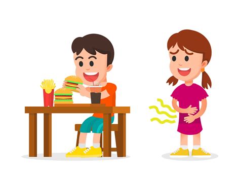 Hungry Girl Clipart With Bow