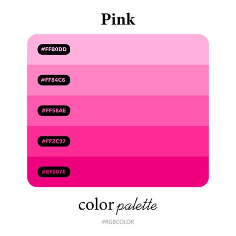 Pink Color Palettes Accurately With Codes Perfect For Use By