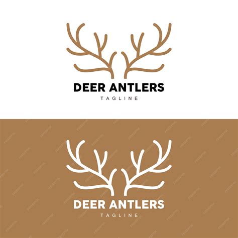 Premium Vector Deer Horn Logo Animal Vector Minimalist Simple Design