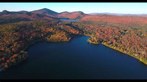 Newark Pond Vermont Fall Foliage Aerial Video From A Dji Phantom 4