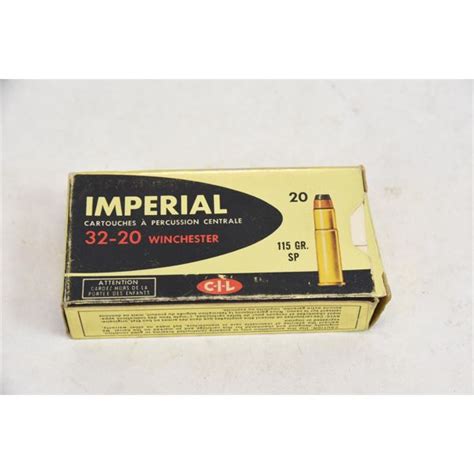 20 Rounds Cil Imperial 32 20 Win 115 Grain Soft Point In Original