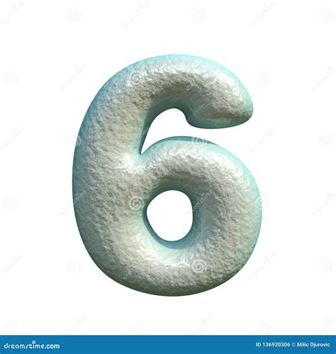 Grey Blue Clay Number 6 Six 3d Stock Illustration Illustration Of