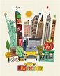 Carolyn Gavin | New york drawing, New york theme, New york illustration