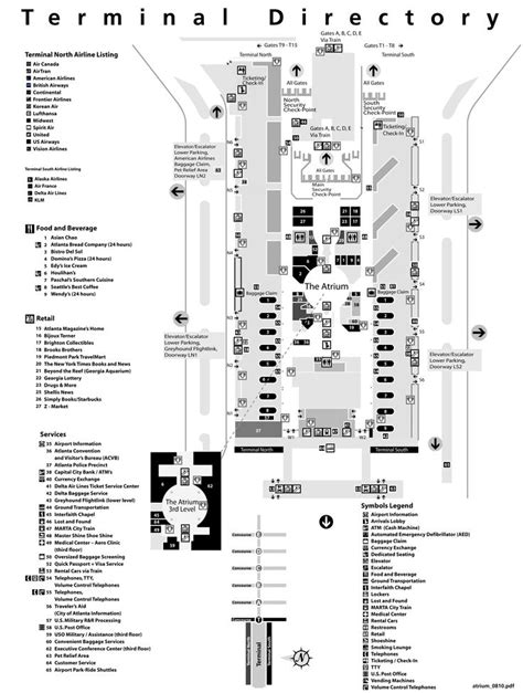 Delta's hometown airport touts an extensive art collection and many dining options. Atlanta Airport terminal map | Can I go NOW, PLEASE??? in 2019