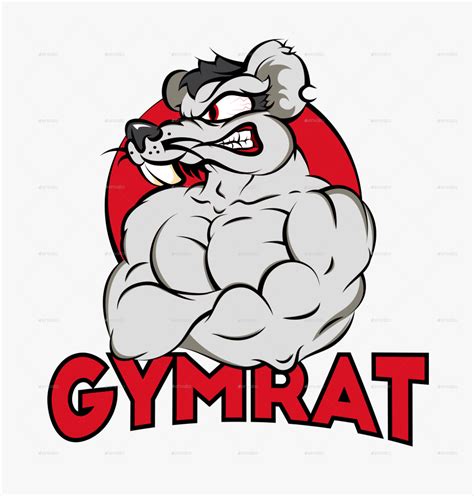 Transparent Muscular System Clipart Gym Rat Logo Cartoon Hd Png