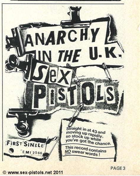 God Save The Sex Pistols Anarchy In The Uk Music Week Advert 18th