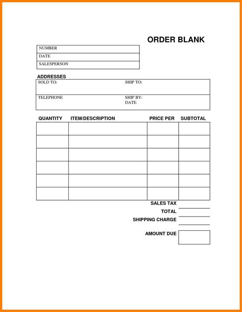 Order Form Receipt Template 2 Brilliant Ways To Advertise Order Form
