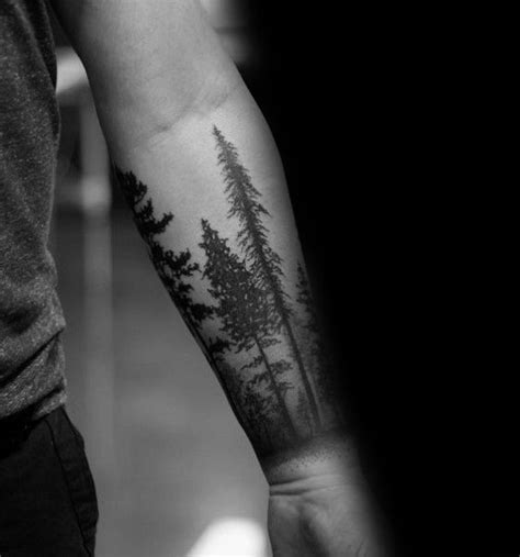 50 Tree Line Tattoo Design Ideas For Men Timberline Ink Tattoos For