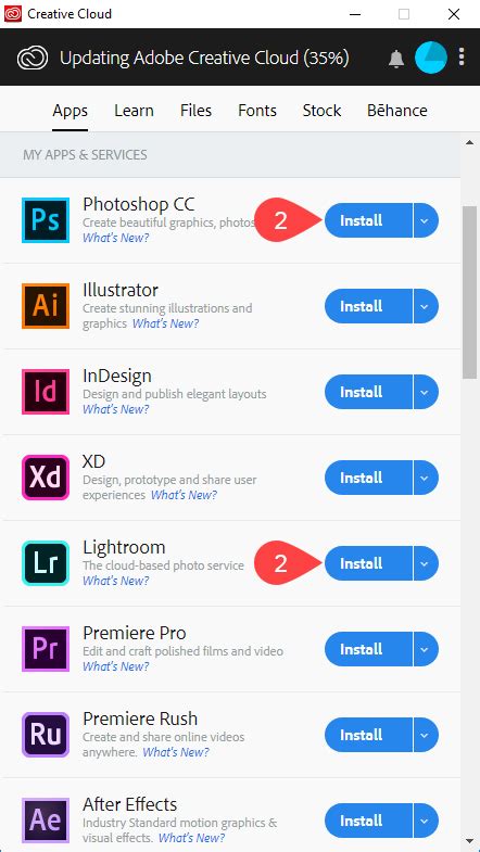 Adobe How Do I Installupdate Adobe Creative Cloud Apps Intranet