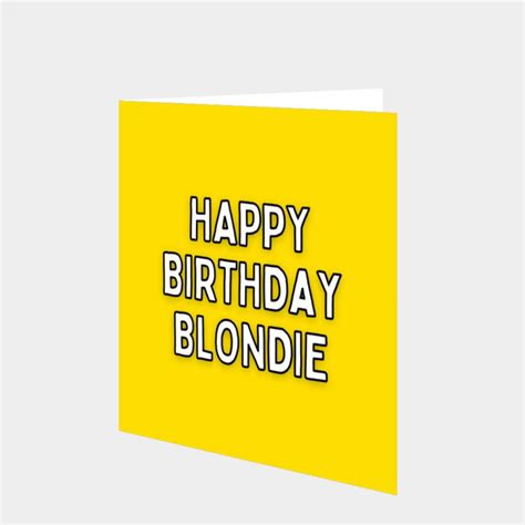 Happy Birthday Blondie Card Boomf