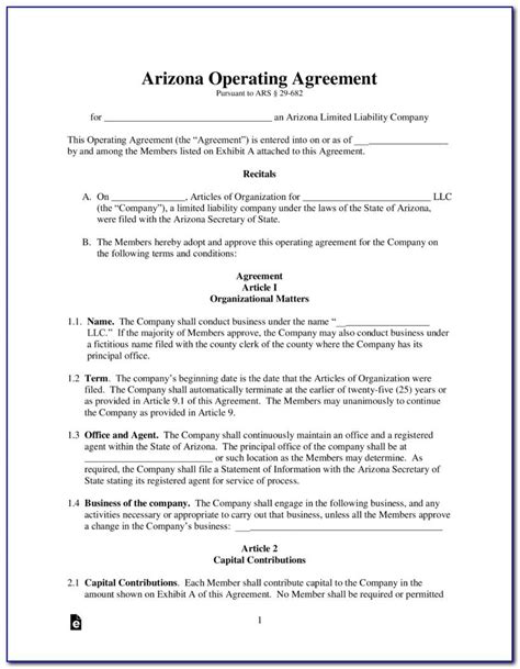 Short form delaware operating agreement : California Short Form Llc Operating Agreement