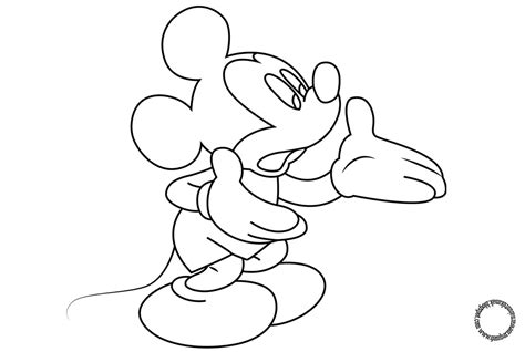 Sketsa Gambar Mickey Mouse Untuk Mewarnai Mari Mewarnai