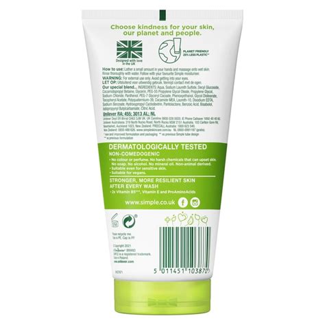 Buy Simple Kind To Skin Moisturising Facial Wash Chemist Direct